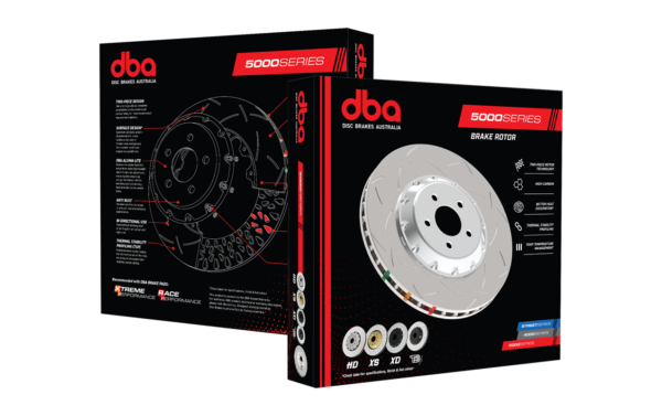 DBA 5000 Series T3 Slotted Front Brake Discs Toyota GR Yaris