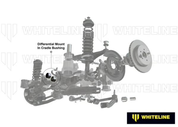 Whiteline Upper Rear Differential mount in cradle bushing For Toyota GT86 GR86 Subaru BRZ - Image 4